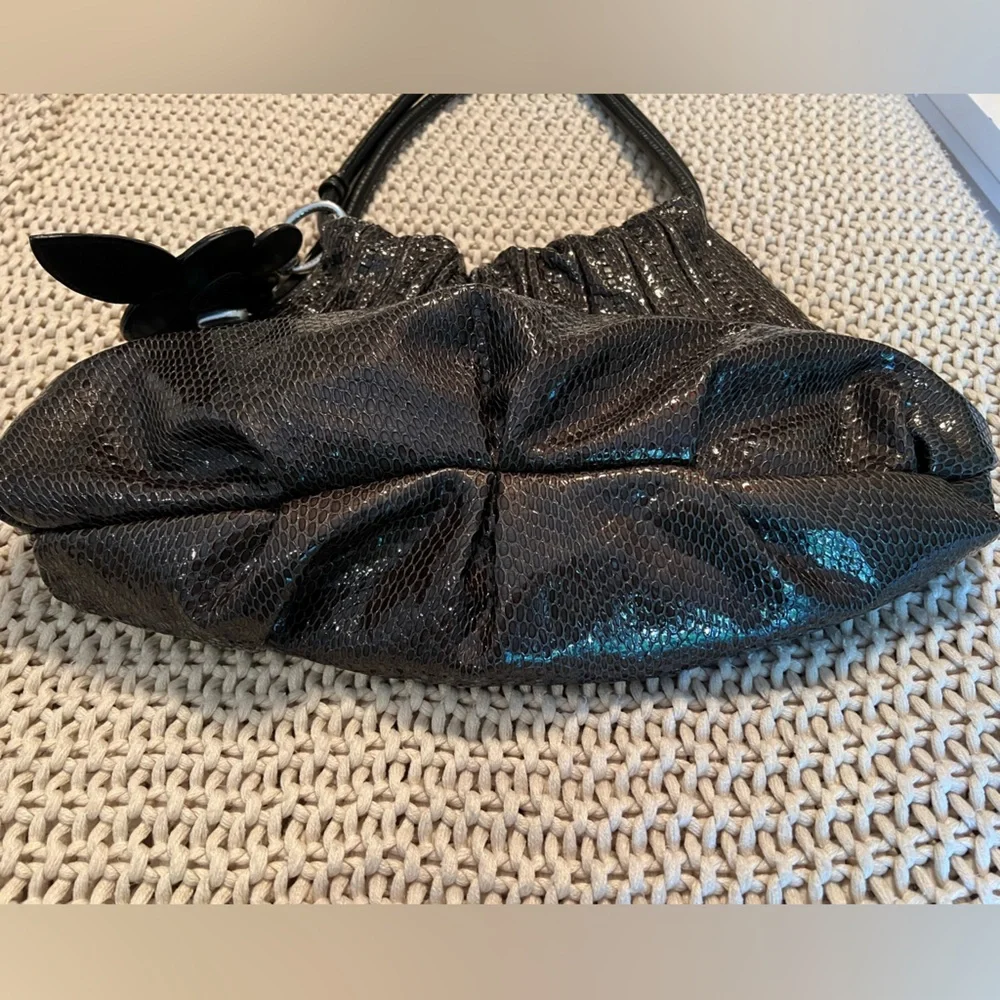 Brighton Breelan Python Snake Embossed Leather Hobo Bag